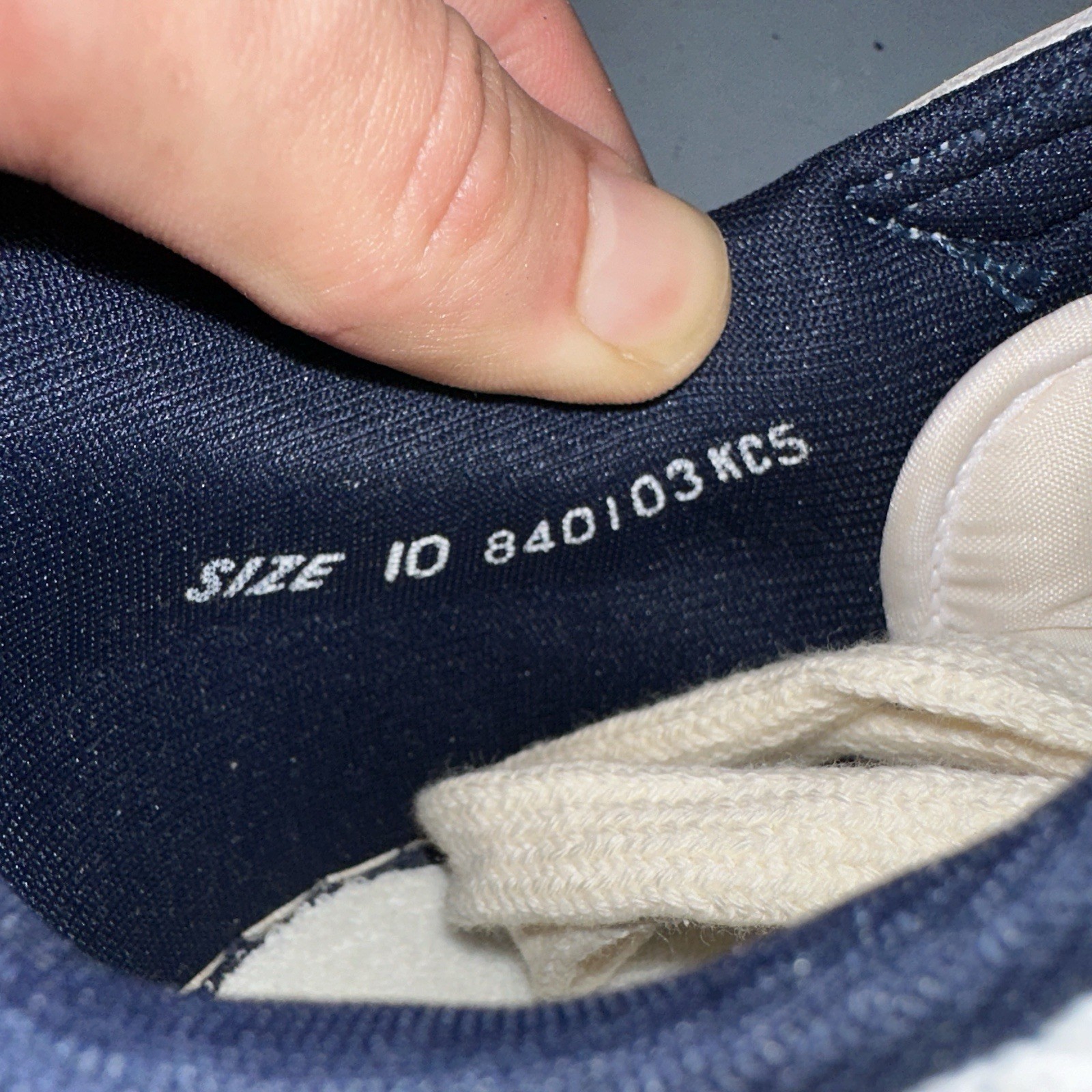 1984 Vintage Nike Meadow Supreme White Navy Blue Republic Of Korea Size 10 Tags