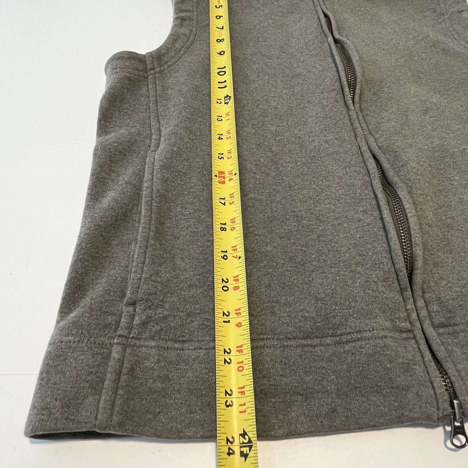 Vintage Banana Republic Made In Korea Gray Double Zipper Gray Vest Men Large
