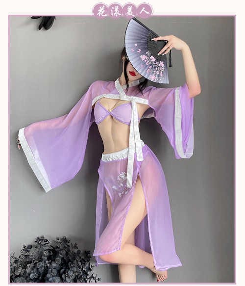 Antique Hanfu Qipao Uniform Sexy Lingerie Pajamas Chinese Traditional Dress