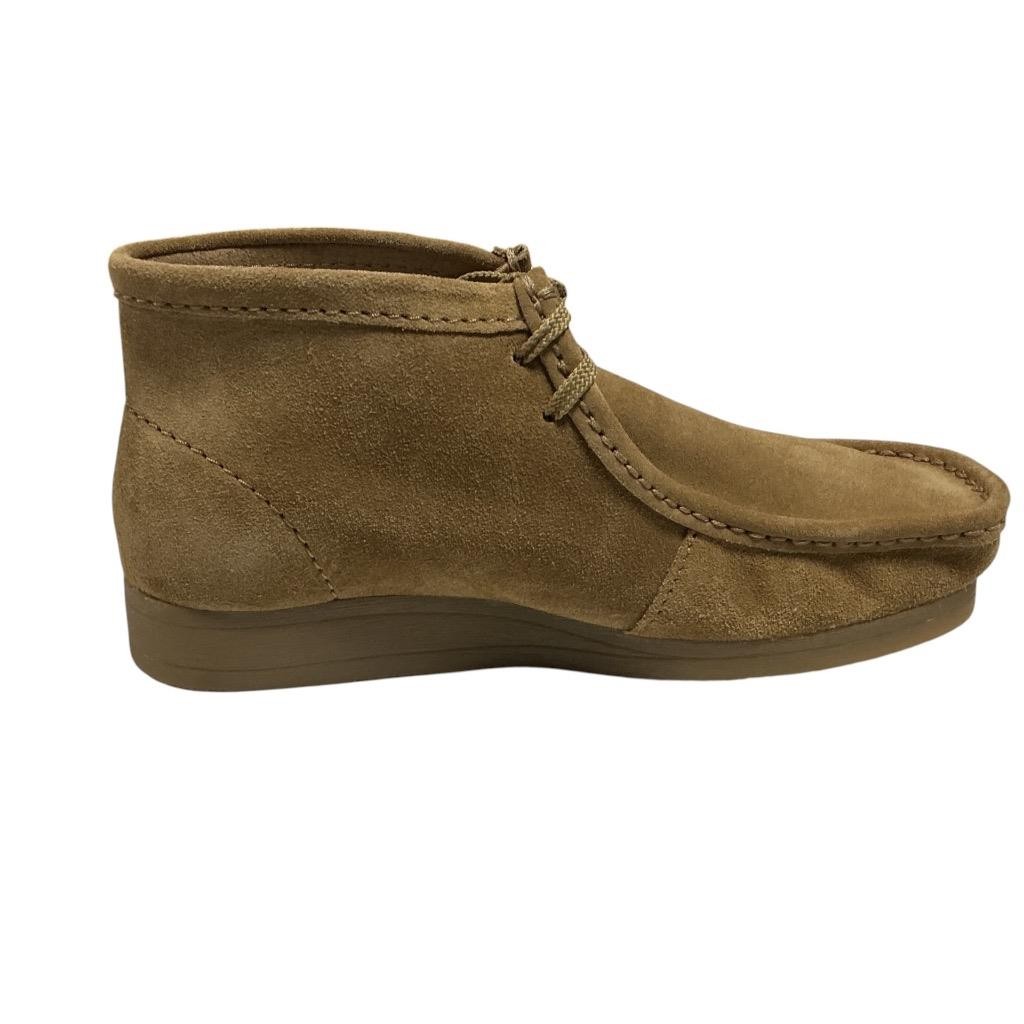 Clarks Wallaston Boots Mens 9M Dark Sand Suede Chukka Moc Toe Casual Lace Up