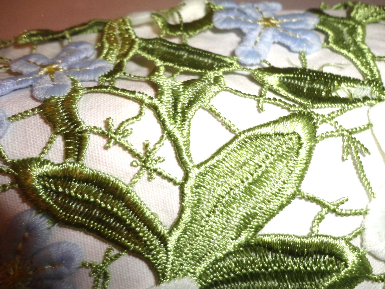 Clutch Bag Dressy Wedding Special Event Embroidered Flowers 8.5 x 10 inches