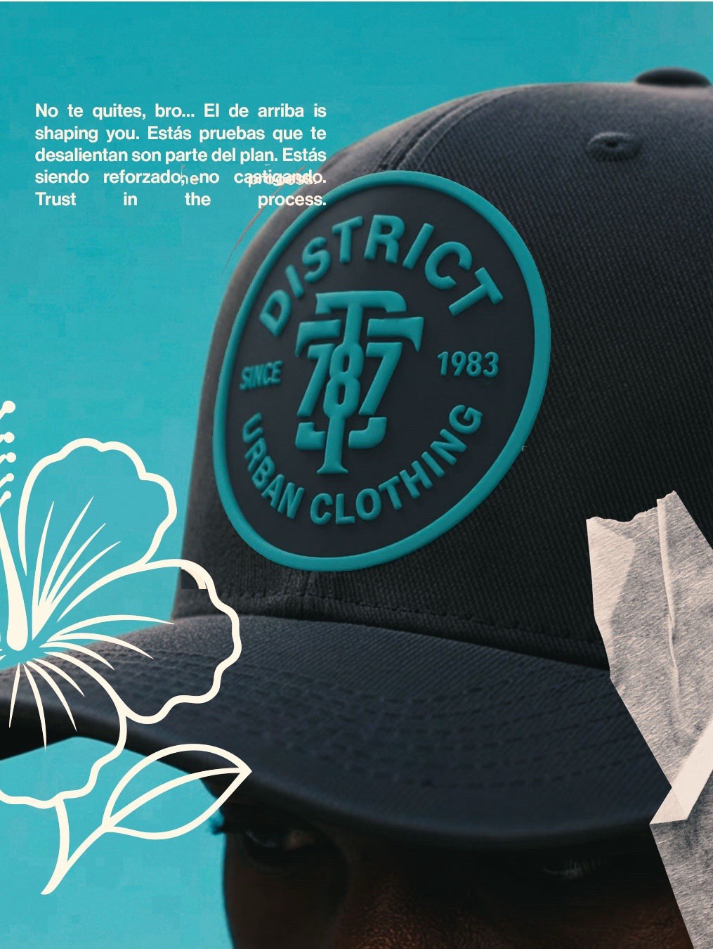 Snapback Hat District 787 Urban Clothing “NO TE RINDAS” Collection