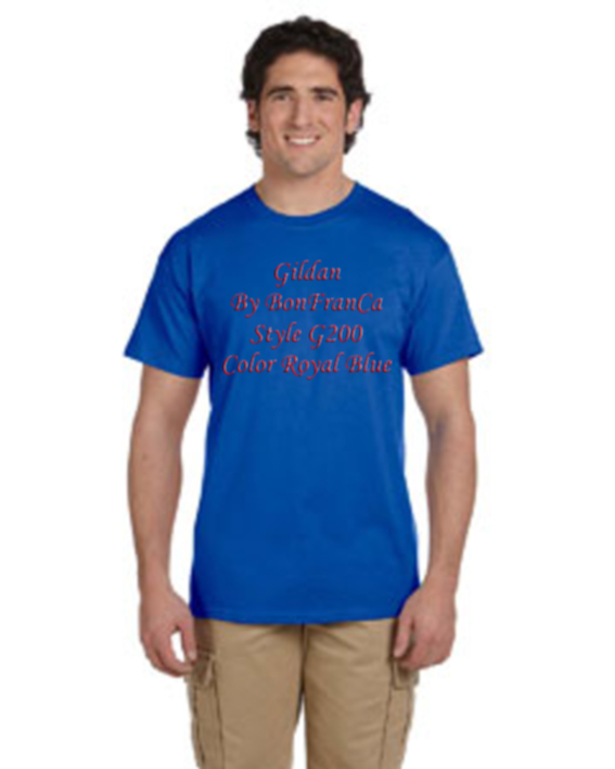 Gildan G200 Royal Blue Azul Ultra Cotton T-Shirt G2000 Adult Size S ~ 5XL S / s