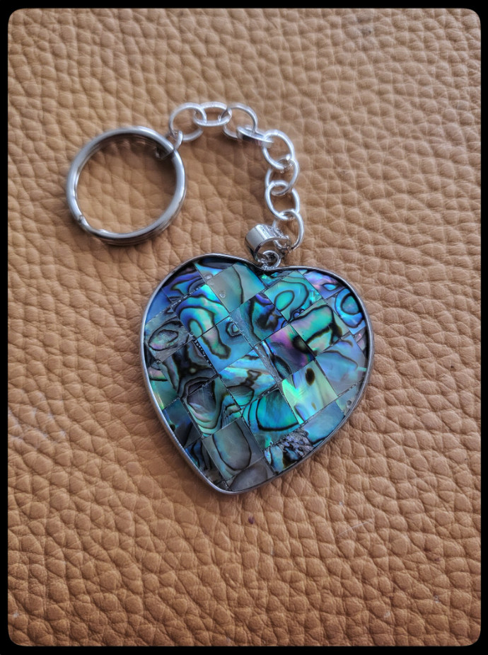 Heart in Blues Fashion Keychain | Boho Fashion Charm Accessory