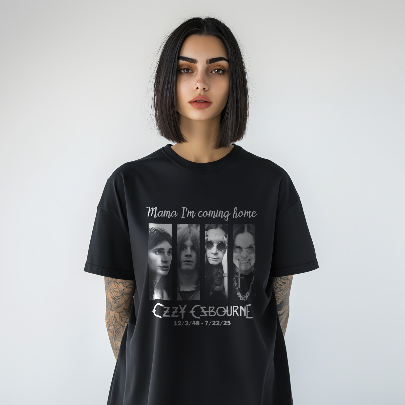 Ozzy Osbourne Tribute T-Shirt – Mama I’m Coming Home Graphic Tee A235