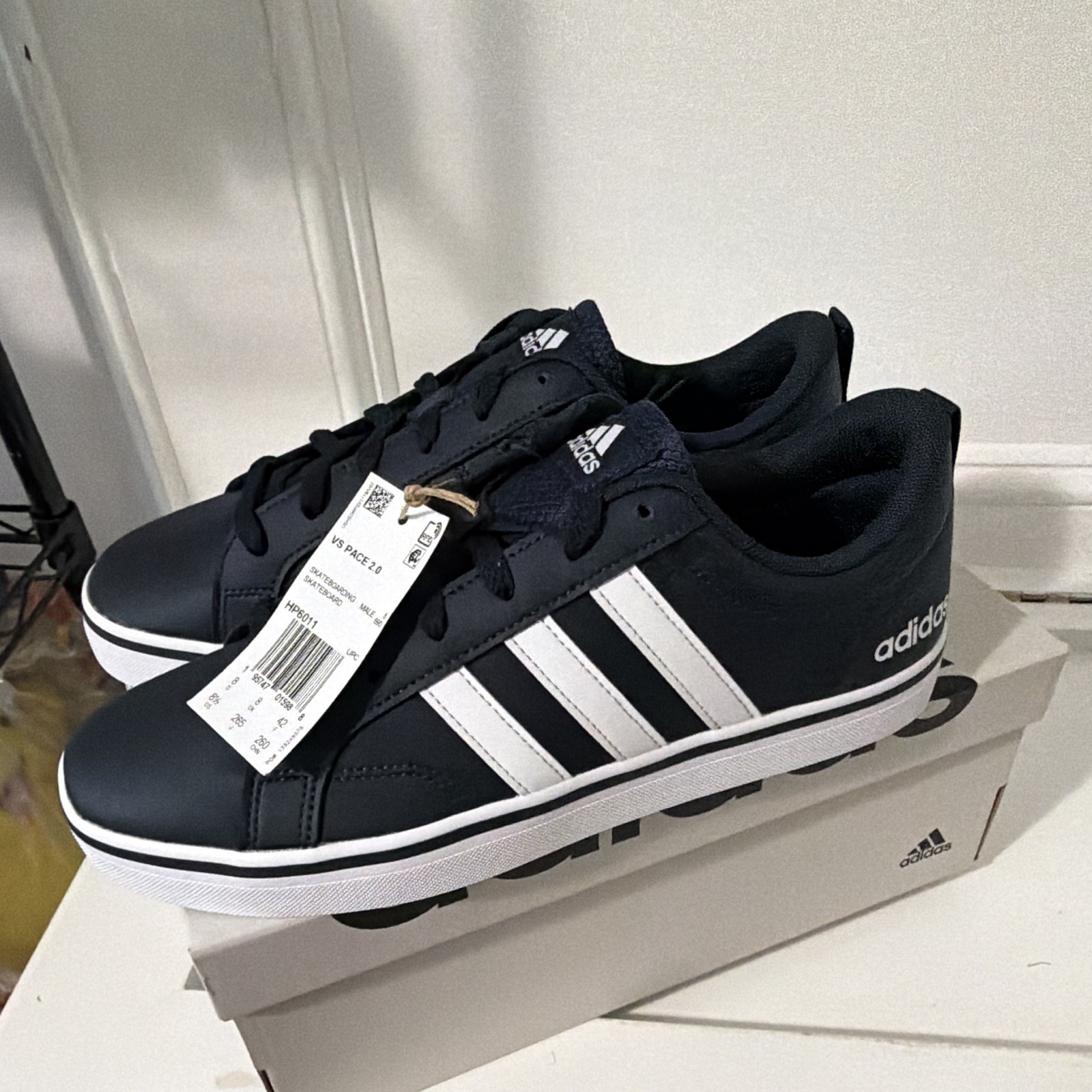 adidas vs Pace 2.0 Men’s Skateboard Sneakers Navy Blue/White, Size 8.5