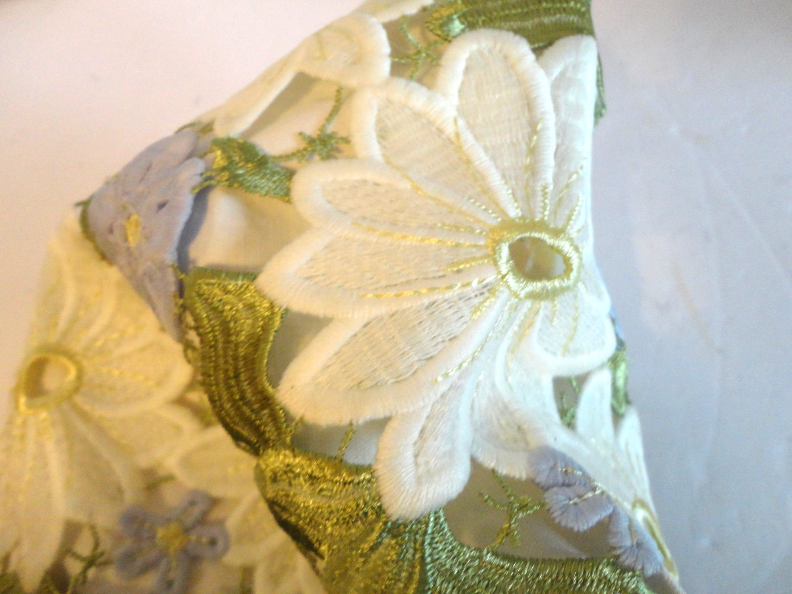 Clutch Bag Dressy Wedding Special Event Embroidered Flowers 8.5 x 10 inches
