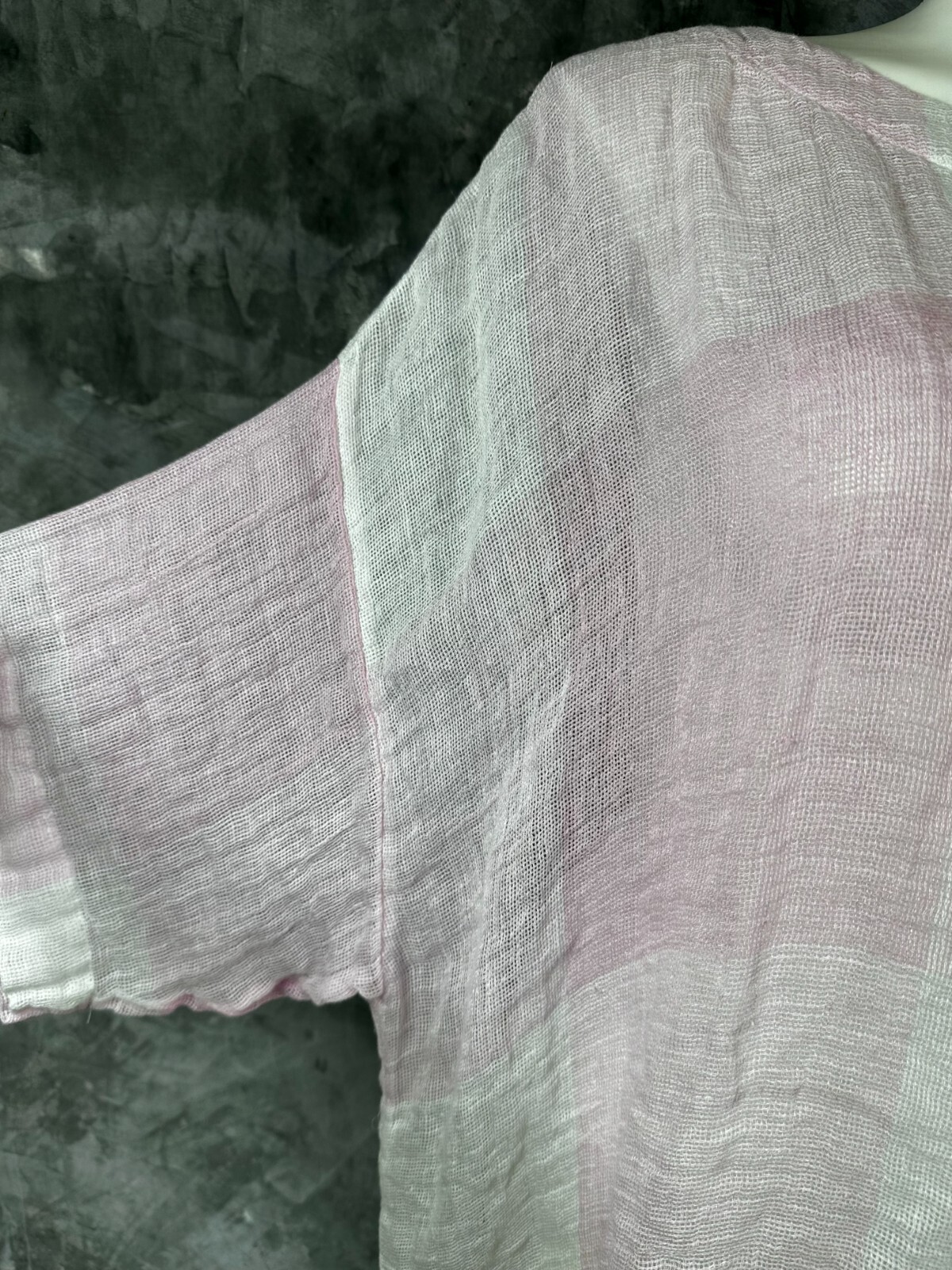 J Jill Pink & White Wide Weave Dropped Shoulders Tunic Top sz 3X (15263)