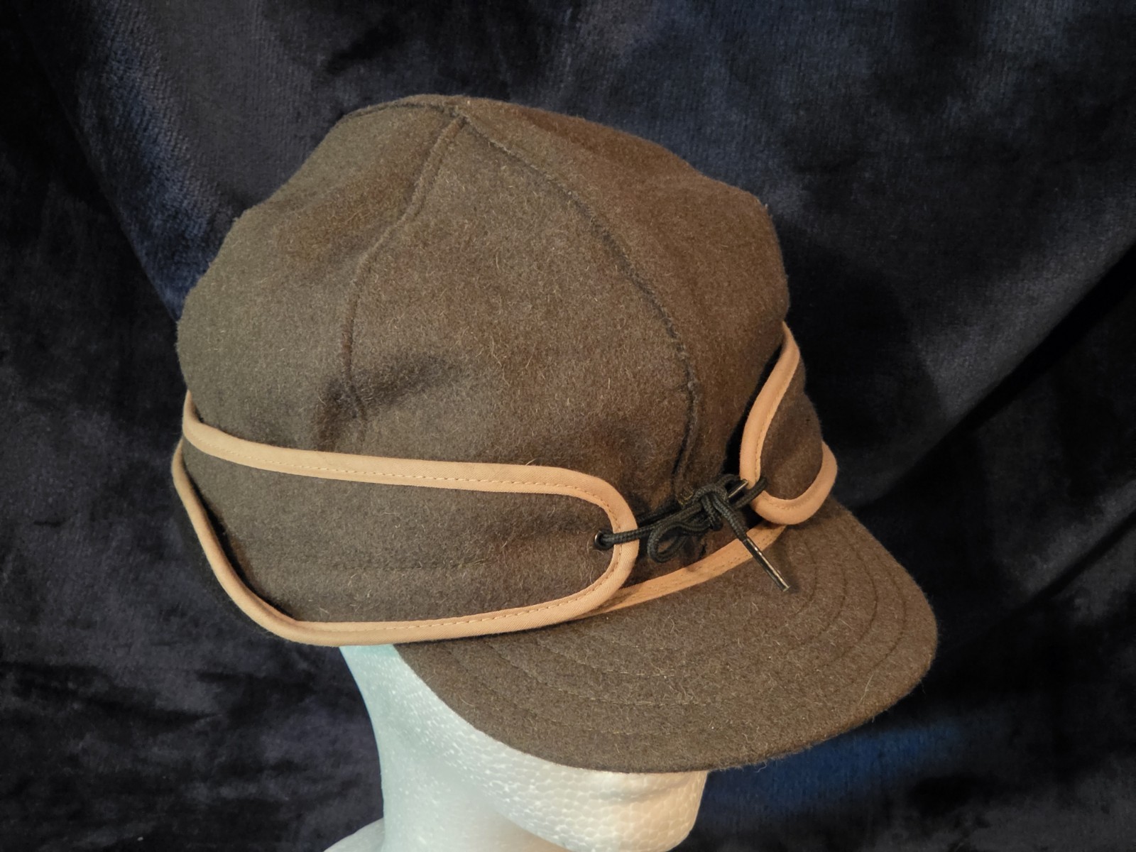 Stormy Kromer Original 1903 Wool Cap Hat Green Size 7 5/8 USA 80% Wool