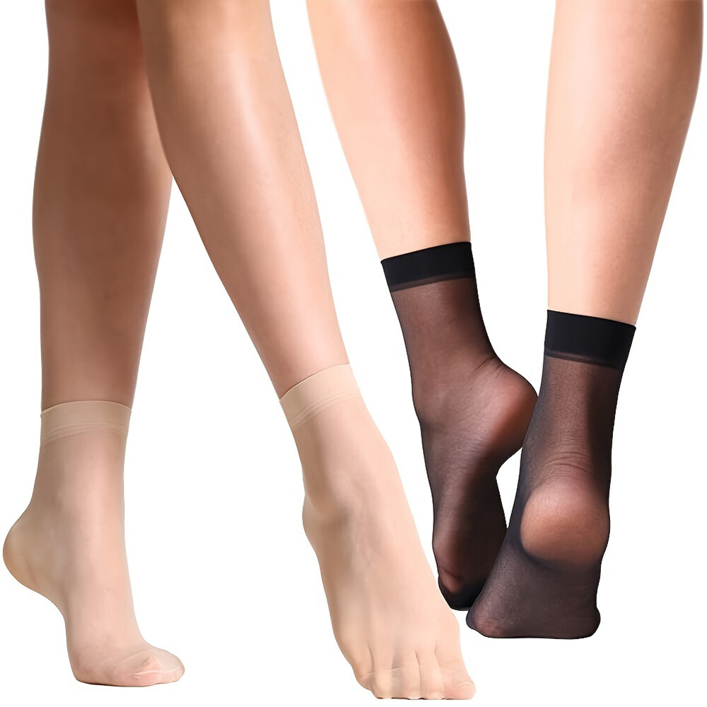 10/20 Pairs Women Ankle Stockings Nylon Elastic Short Sheer Silk Socks Hosiery