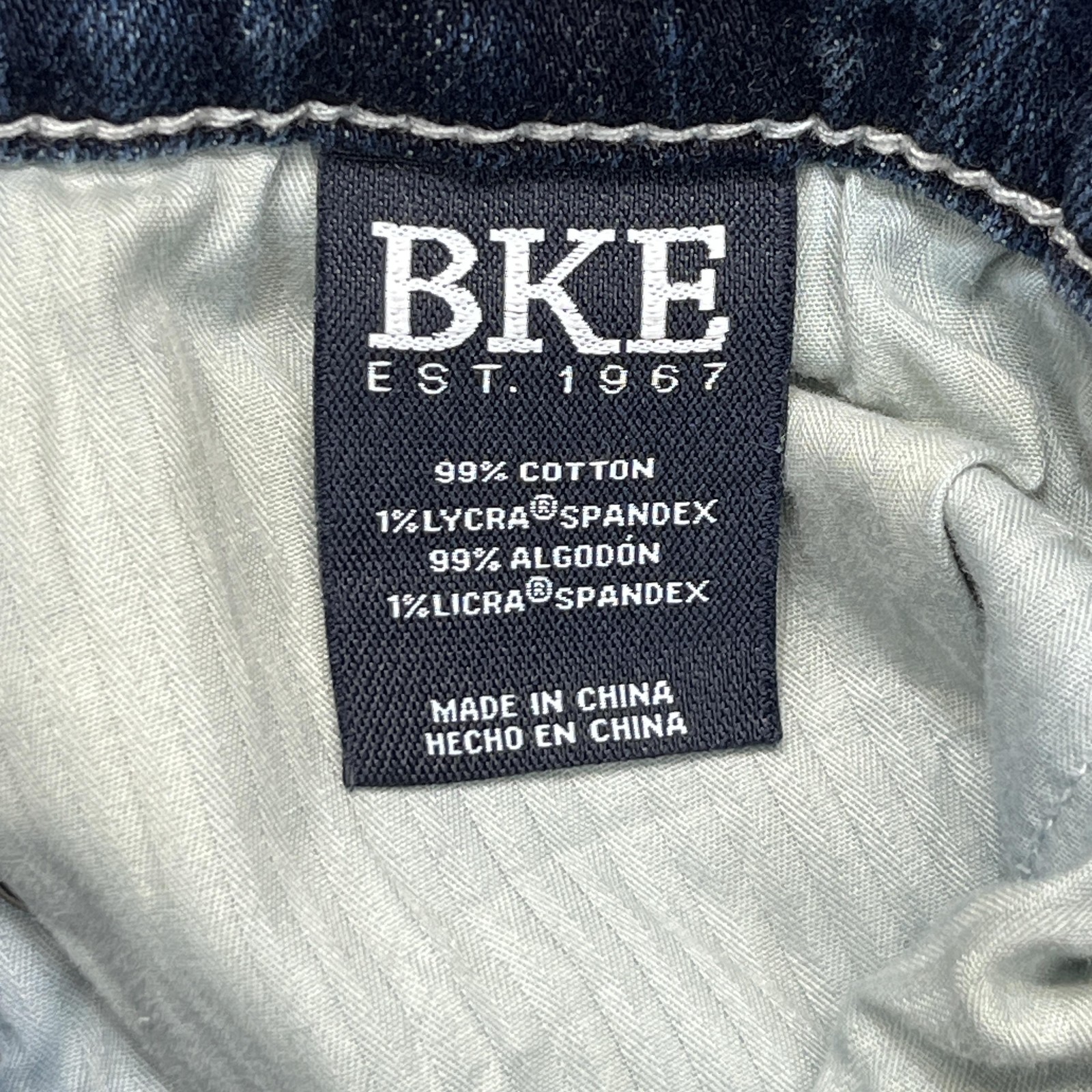 BKE Aiden Jeans Mens 29×32 Faded Wash Distressed Cover patches Straight Stretch