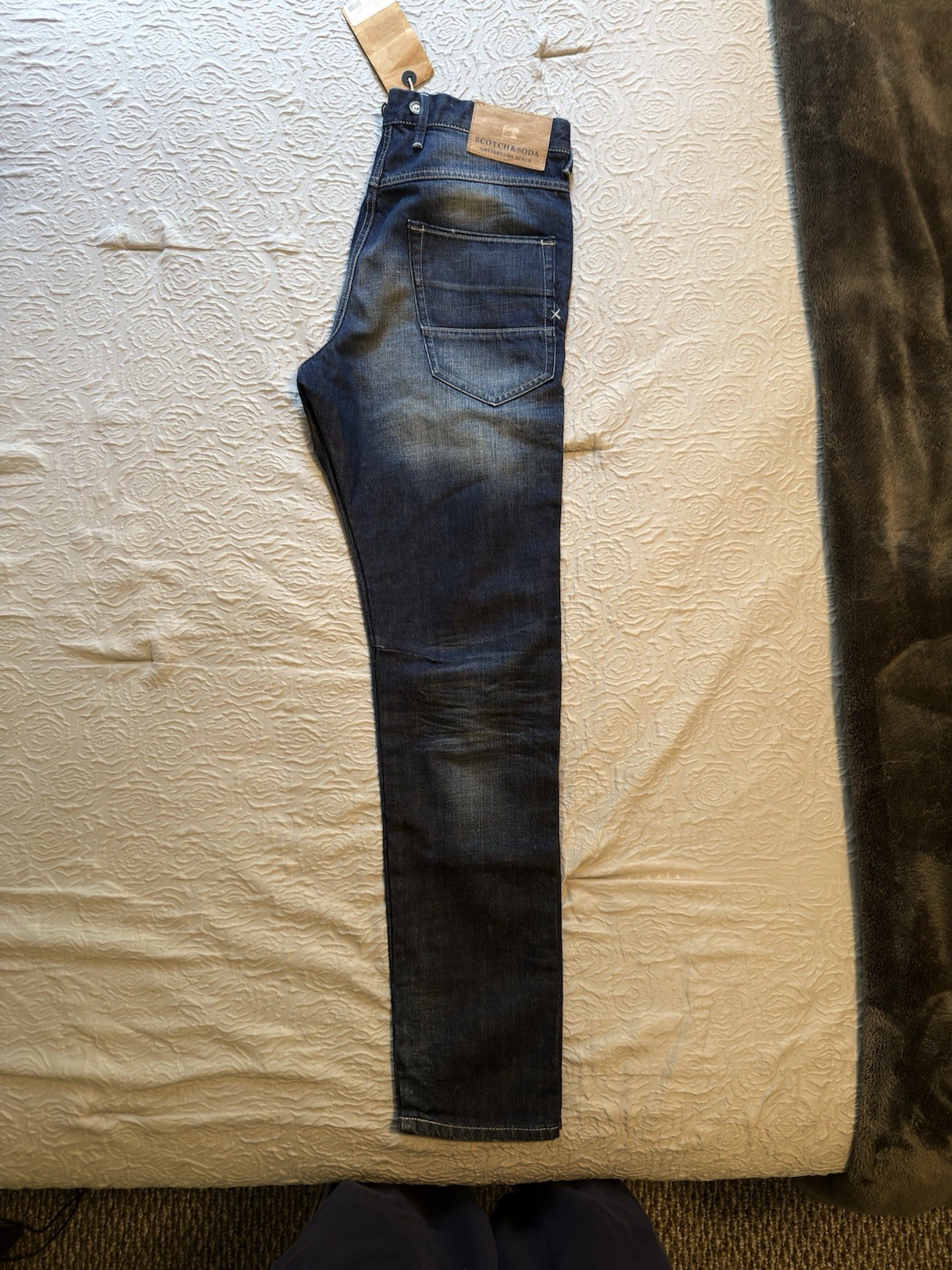 Scotch & Soda Amsterdams Blauw Men’s Skinny Dark Wash Denim Jeans Blue NWT