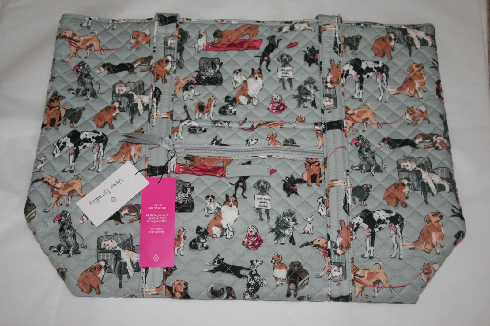 Vera Bradley BEST IN SHOW VERA TOTE Large Shoulder Bag dog LIMITED ED RARE NEW
