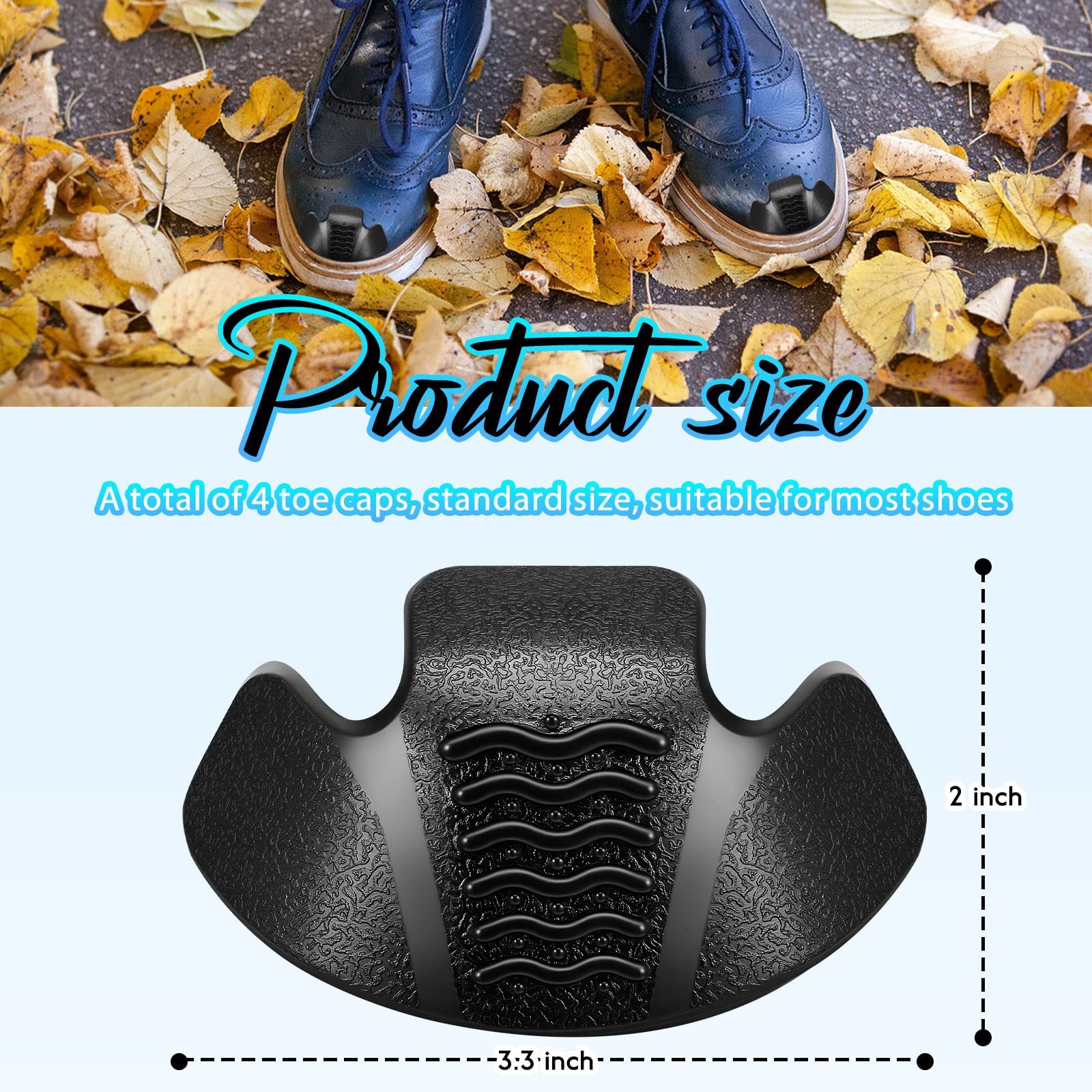 Boot Toe Protectors 4 Pieces Work Boot Guard Toe Cover Caps