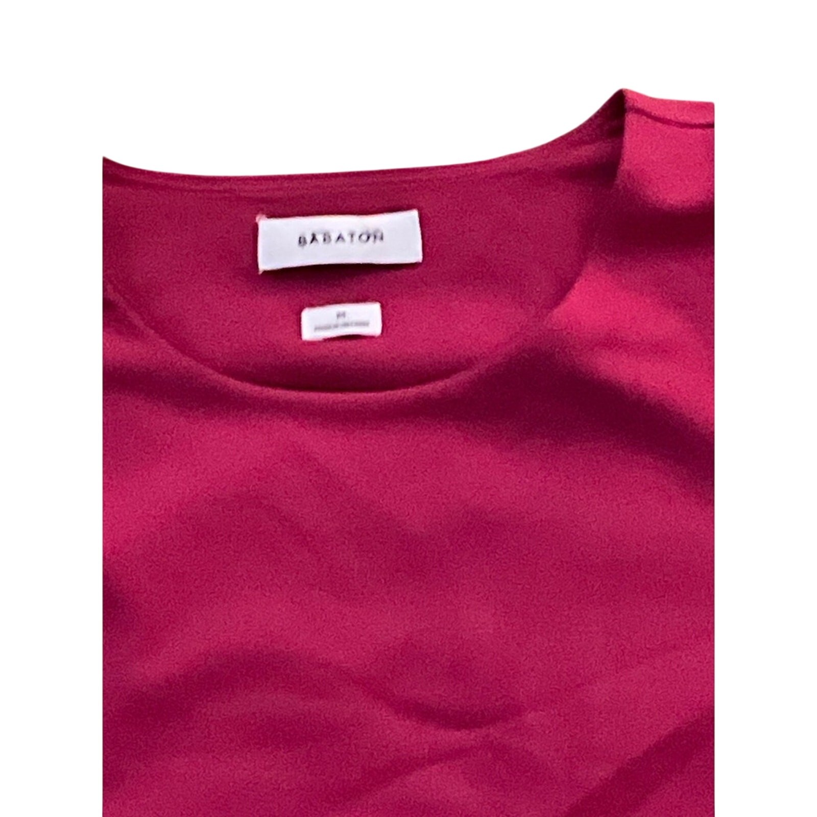 Babaton Aritzia Long Sleeve Bodycon Mini Dress Magenta Size M NWOT SS26