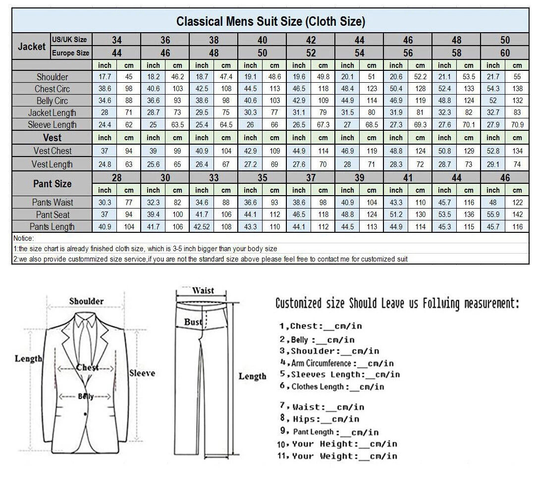 Mens Pink 3 Piece Suit Black Trim Blazer Vest Pants Wedding Prom Formal Tuxedo