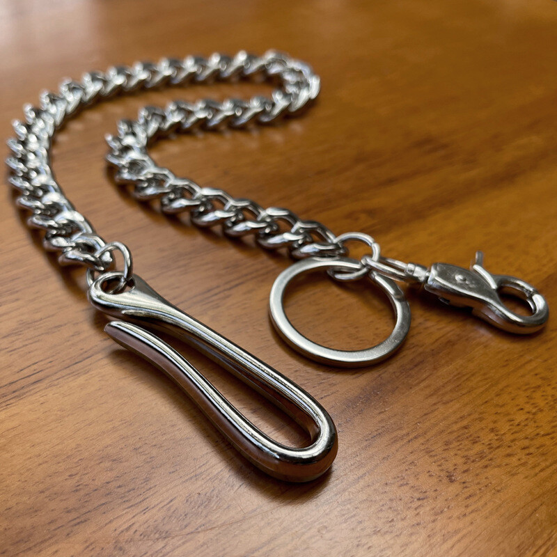 20″ Heavy Duty Chain with Locking Clasp Thick Biker Wallet Key Chain Trucker