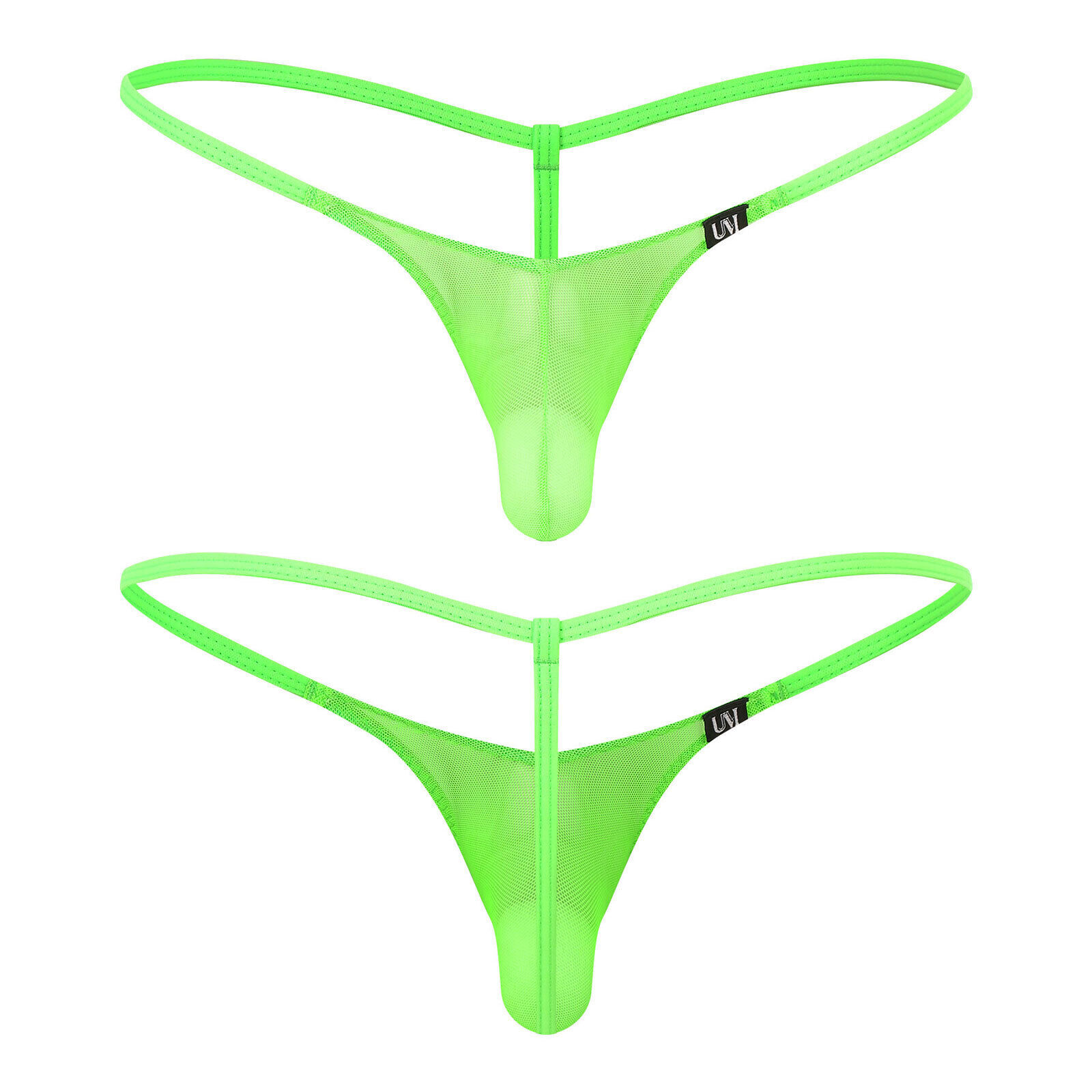 Mens See Through Mini Thong Bulge Pouch T-Back G-string Low Rise Micro Underwear