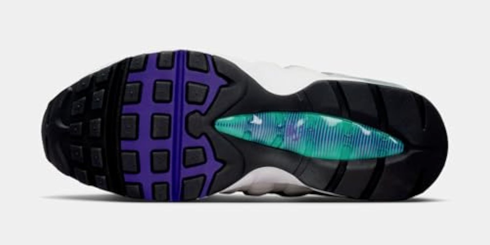 Nike Air Max 95 Big Bubble Grape Mens Running Shoes (White/Emerald Green/Wolf Gr