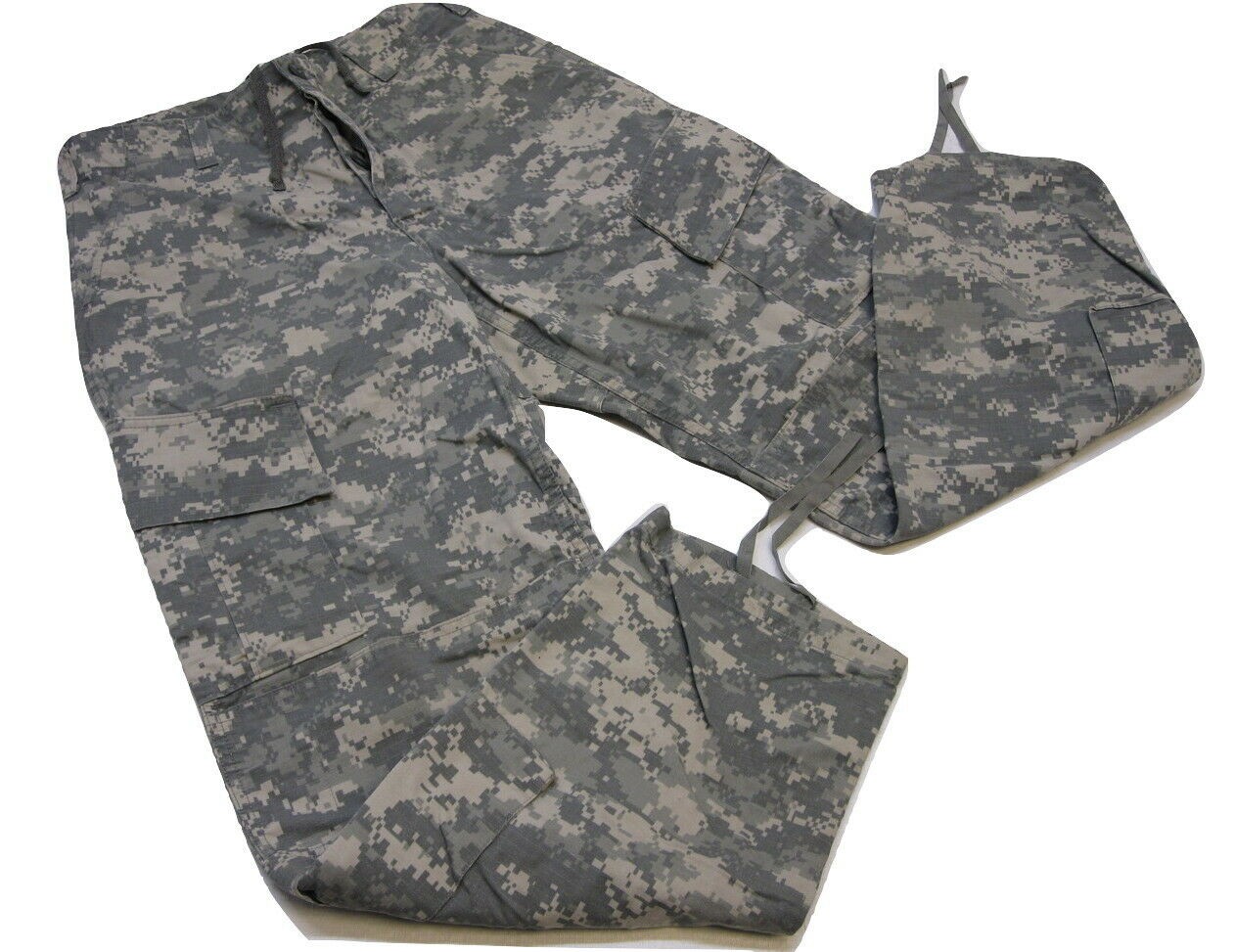 USGI ARMY ISSUE ACU DIGITAL COMBAT UNIFORM PANTS 50/50 COTTON/NYLON BOTTOMS USED