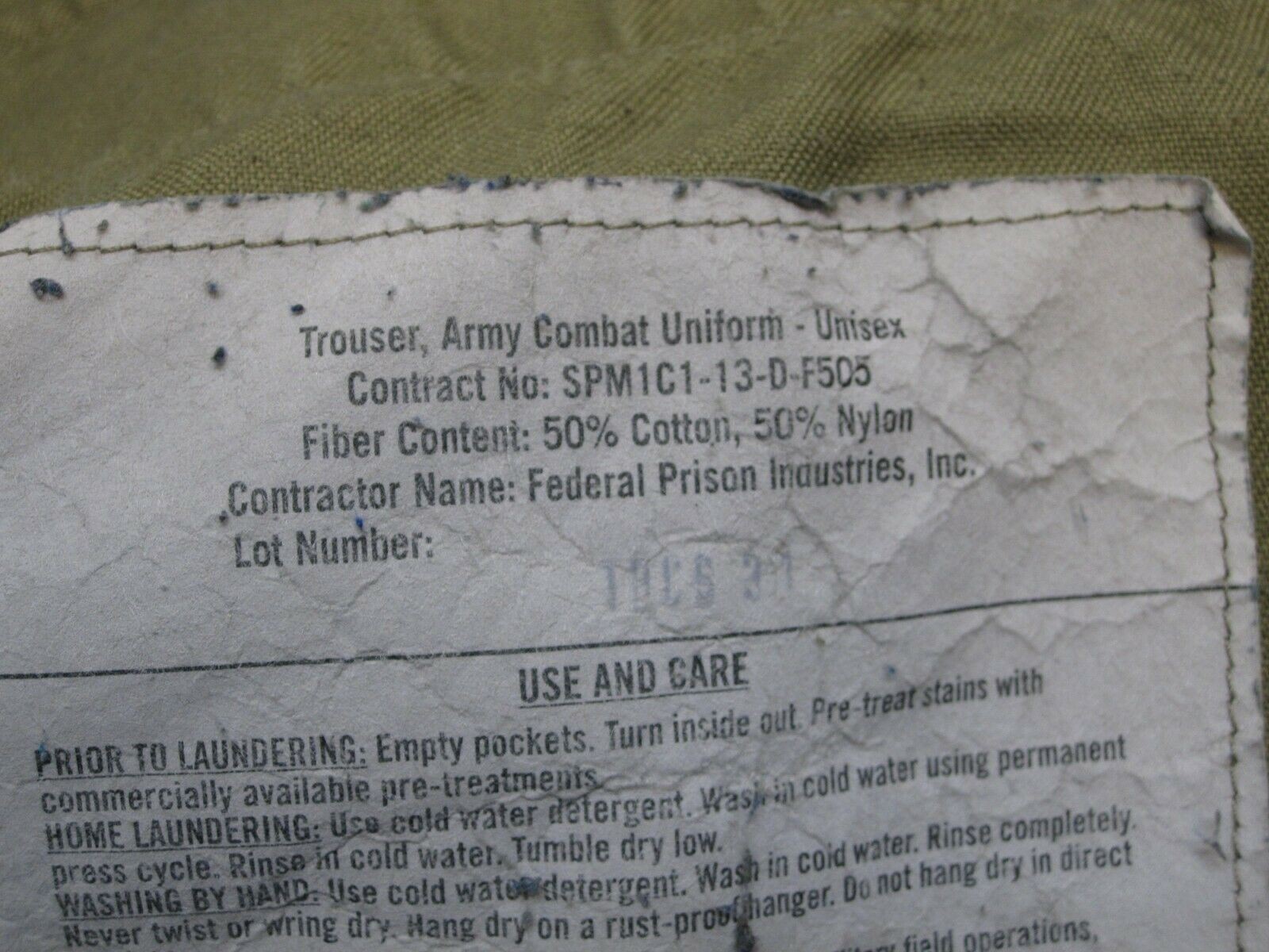 USGI ARMY ISSUE SCORPION ACU OCP COMBAT UNIFORM PANTS 50/50 COTTON/NYLON BOTTOMS