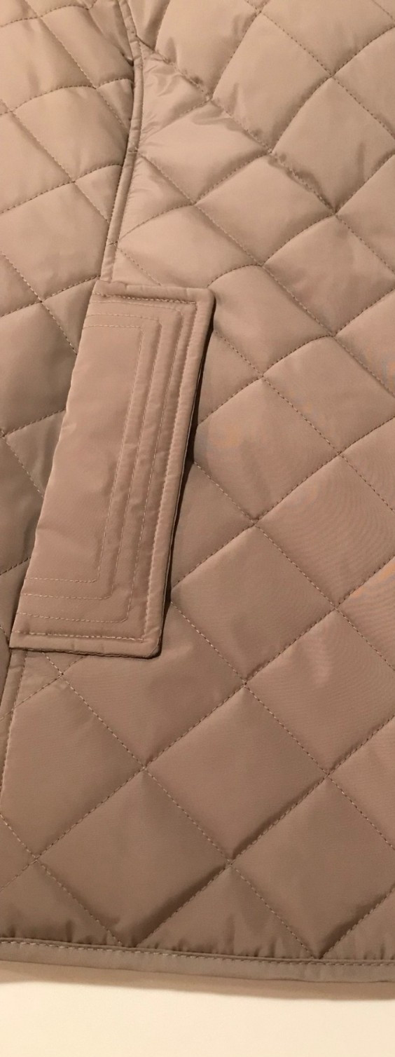 Jones New York 2x Water Resistant Quilted Puffer Jacket Coat Grey Beige Greige