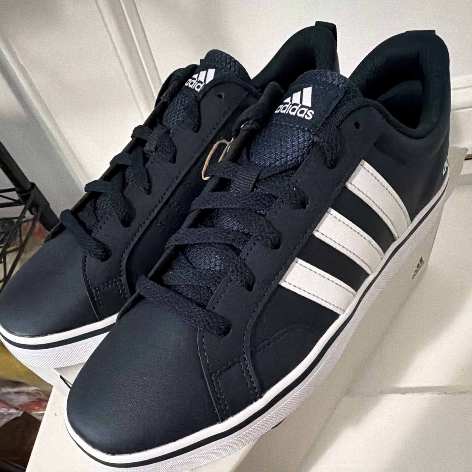 adidas vs Pace 2.0 Men’s Skateboard Sneakers Navy Blue/White, Size 8.5