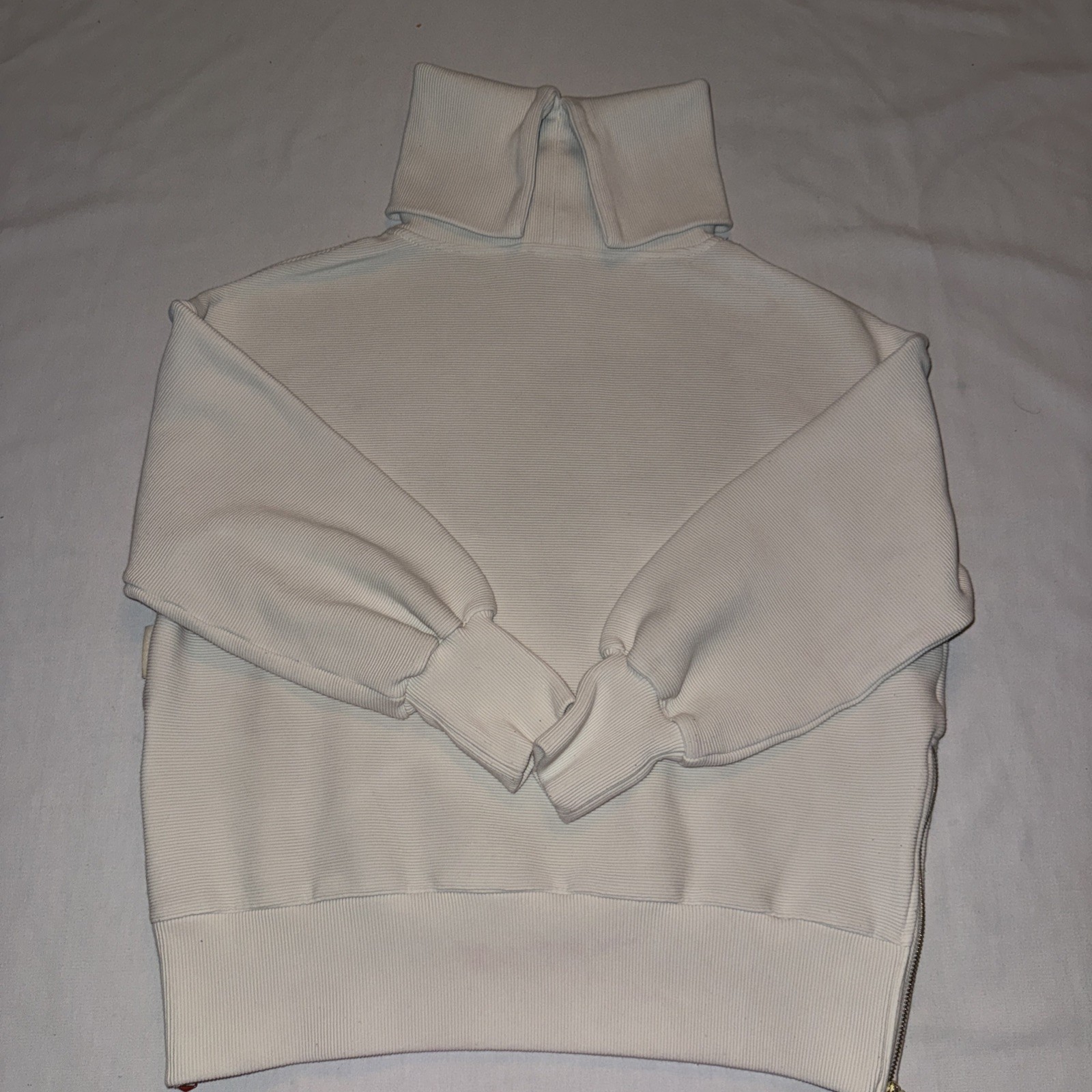 Varley Milton Sweat Pullover Sweater Ribbed White Cowl Neck Women’s XS