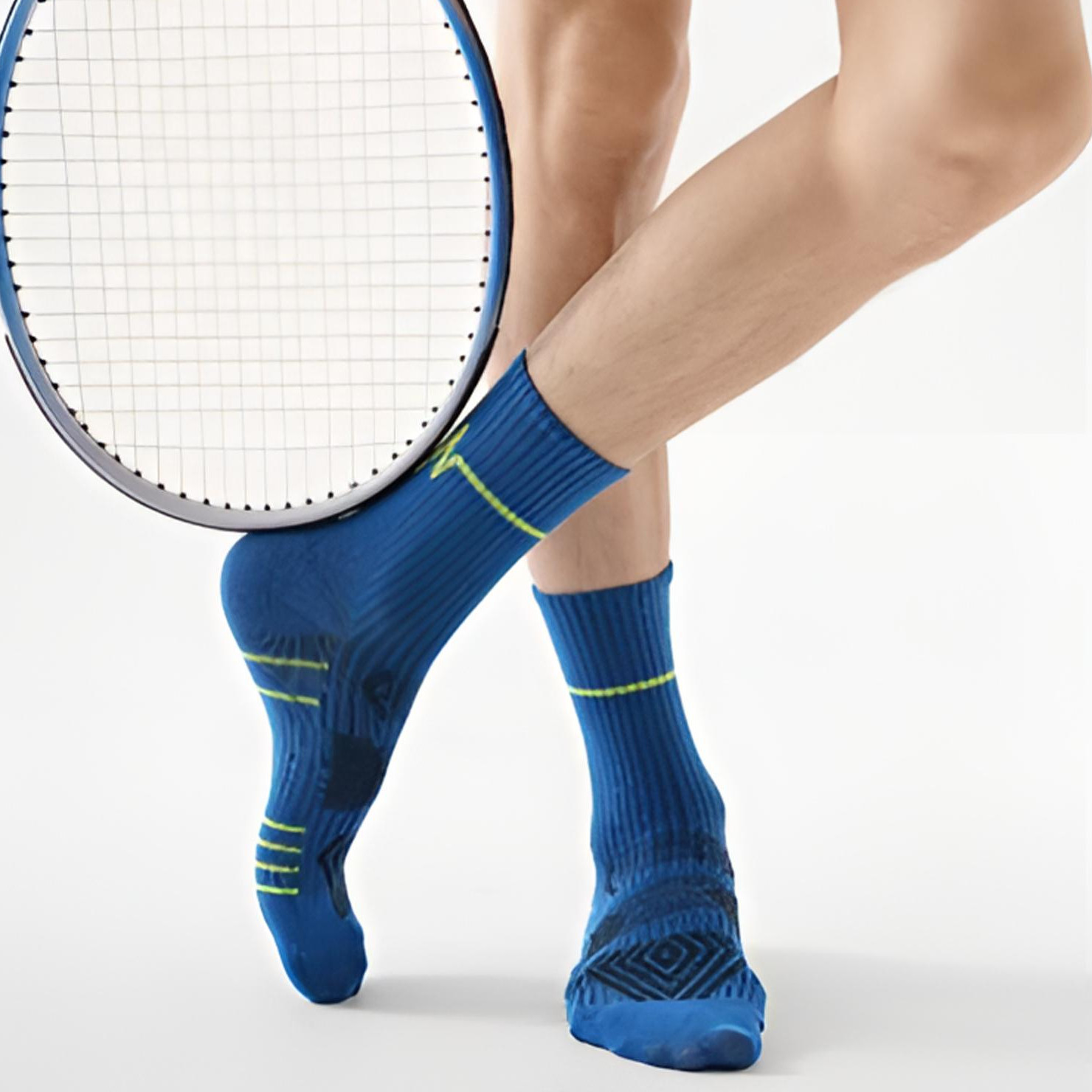 5Pairs Running Compression Socks for Men Crew Socks with Cushion Sport socks