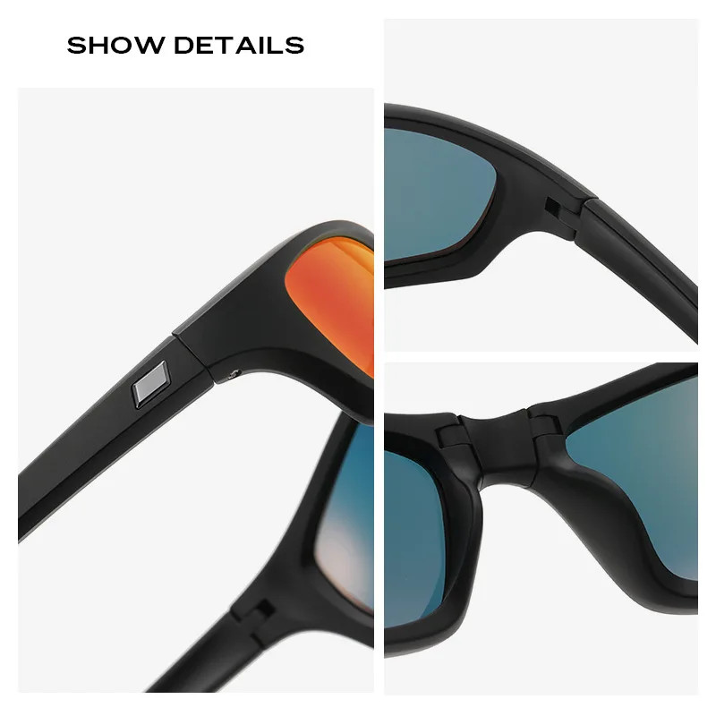 Foldable Polarized Sunglasses Men Women Vintage Portable Sports Outdoor UV400