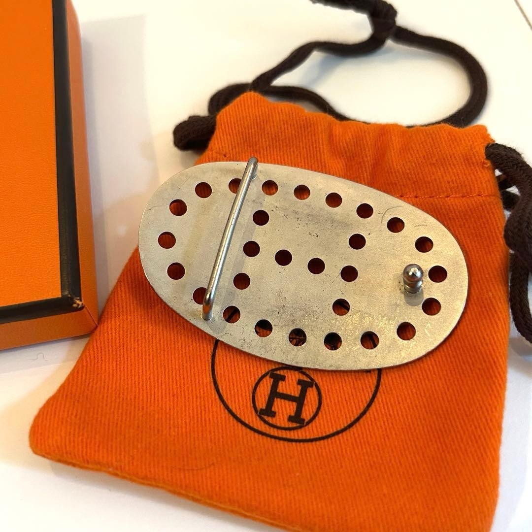 Hermes Silver Buckle 7.1×4.4cm Classic Belt Accessory