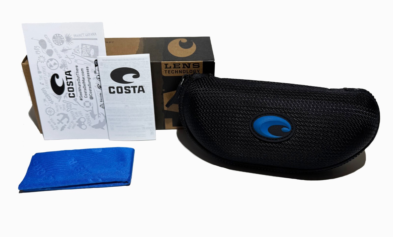 NEW Costa Del Mar RINCONCITO Matte Black / Blue Mirror Polarized Glass 580G