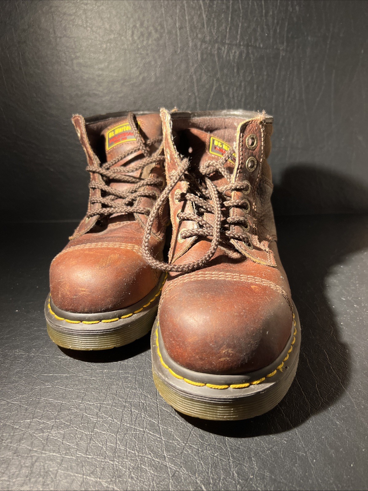 Dr. Martens Industrial Steel Toe Work Boots Brown Men’s US 7 UK 6 EU 39