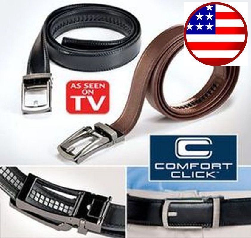 COMFORT CLICK Leather Belt Automatic Adjustable Xmas Men Gift As Seen On TV US