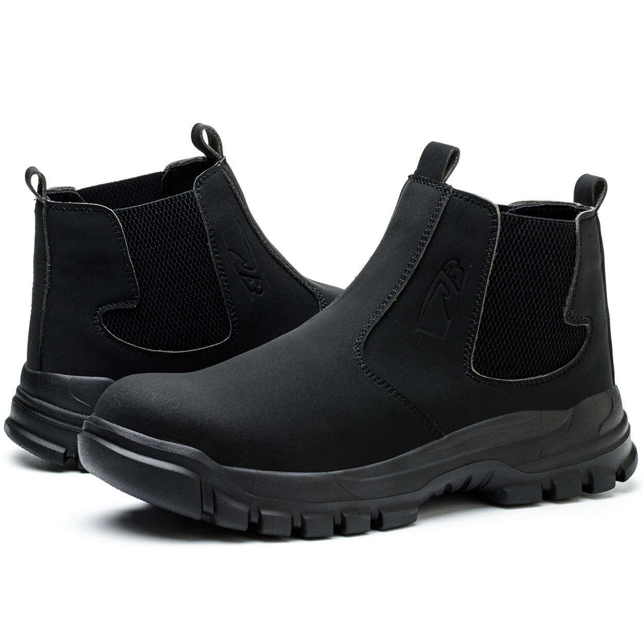 Waterproof Work Boots for Men Slip-on Steel Toe Shoes Safety footwear Anti-slip