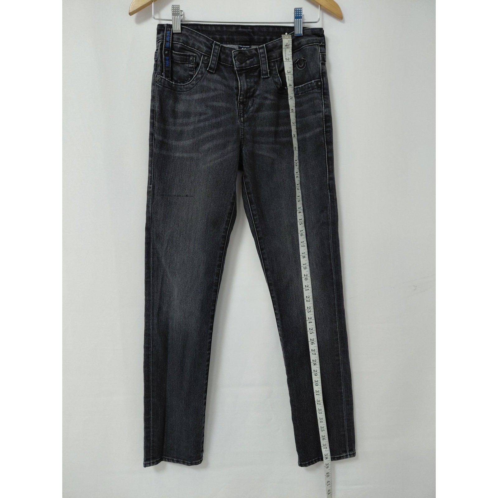 True Religion Gray Denim Jeans Mid (10-12 in) Regular Women Size 16