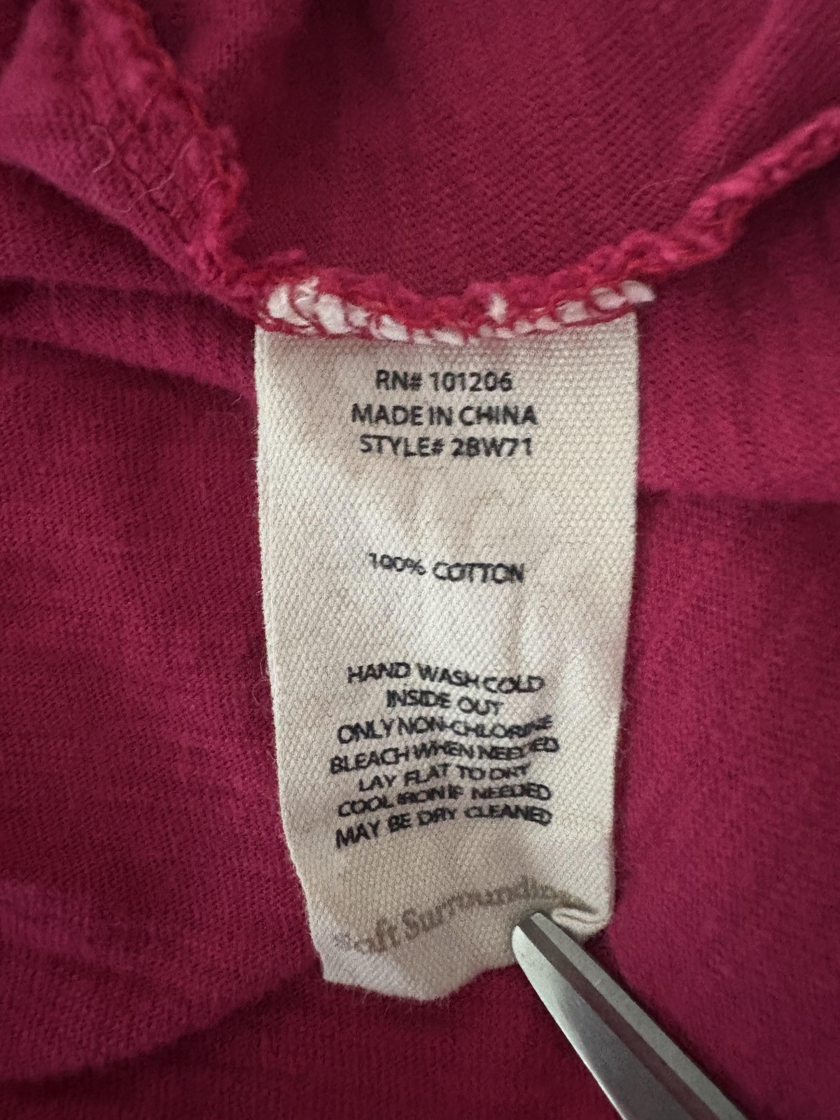Soft Surroundings Tank Top S Raspberry Asymmetrical Button Accent Beach Minimal