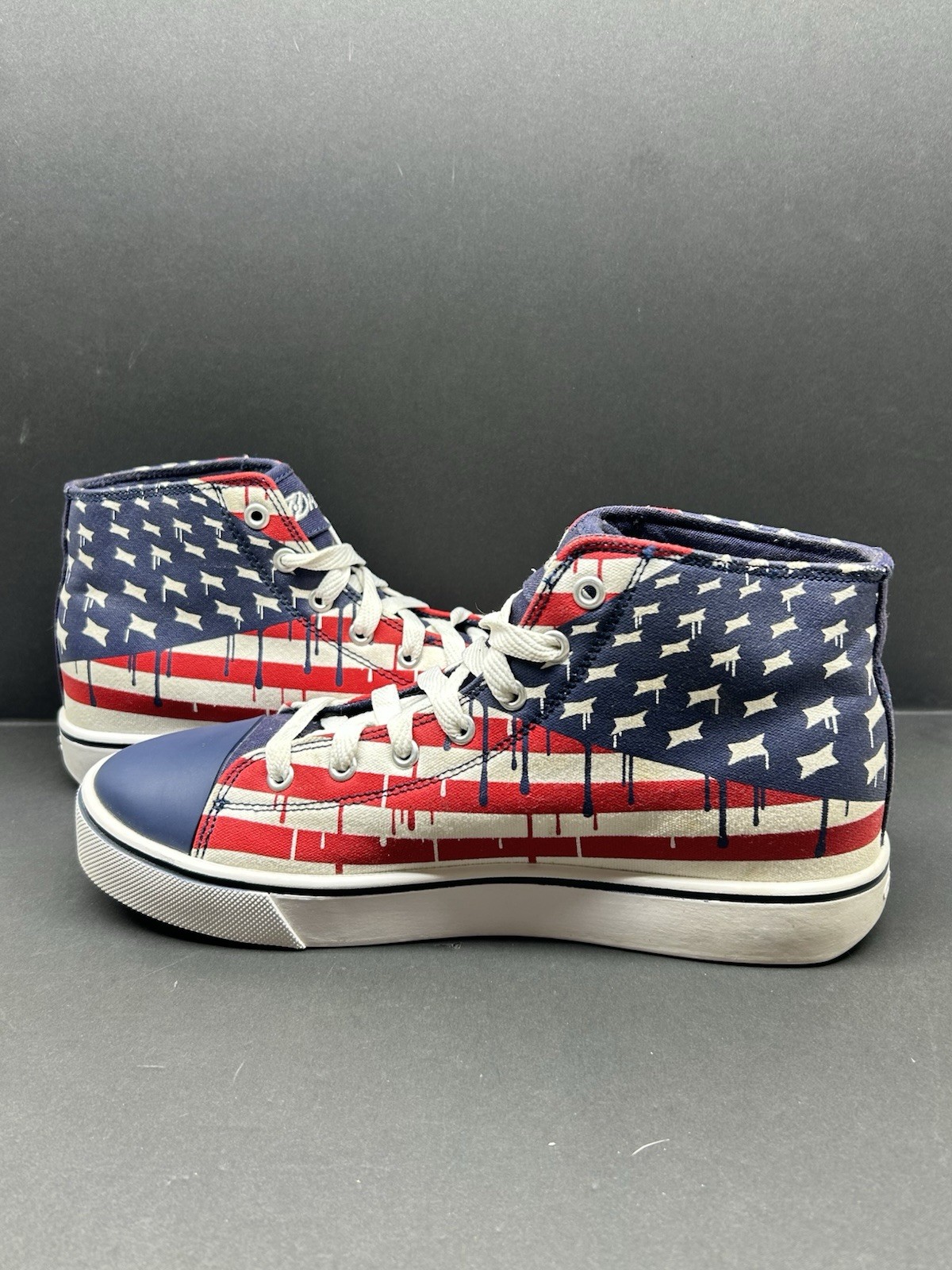 Heelys Hustle American Flag Drip Mens Size 9 With Hook And Covers Excellent