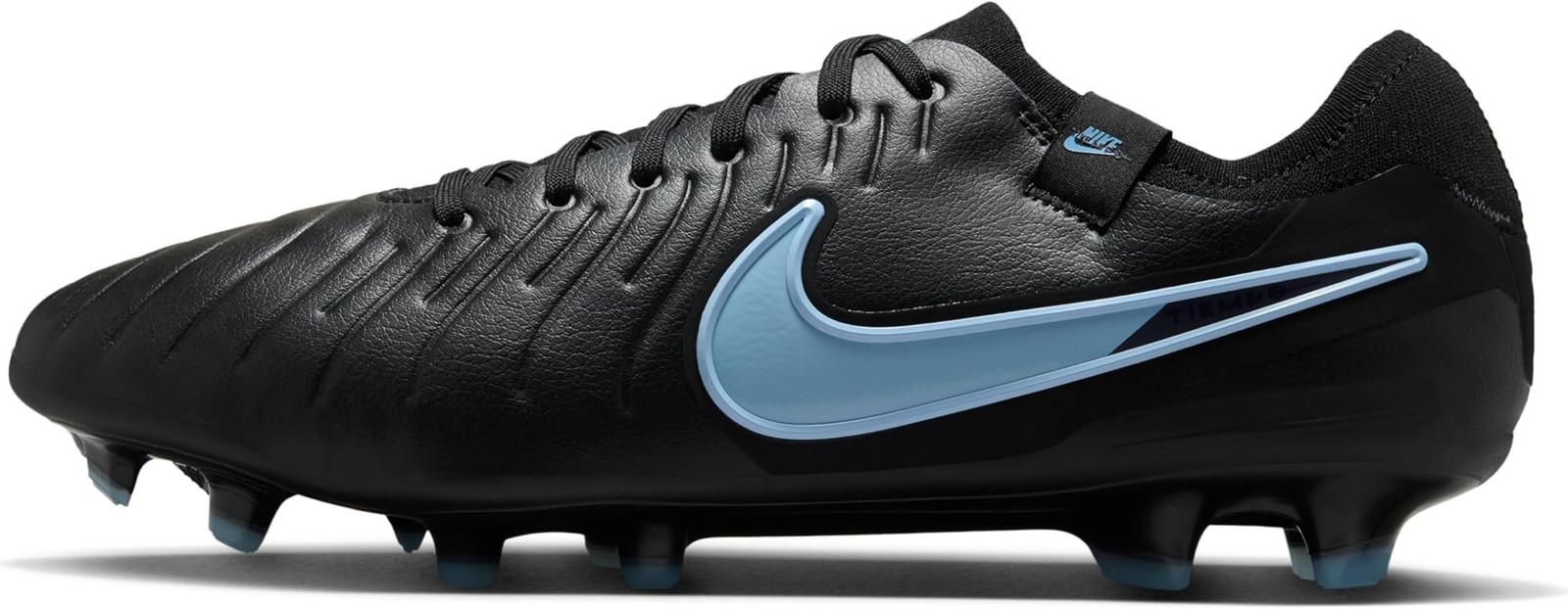 Nike Tiempo Legend 10 Pro Firm-Ground Low-Top Soccer Cleats (Black/Black) Size 7