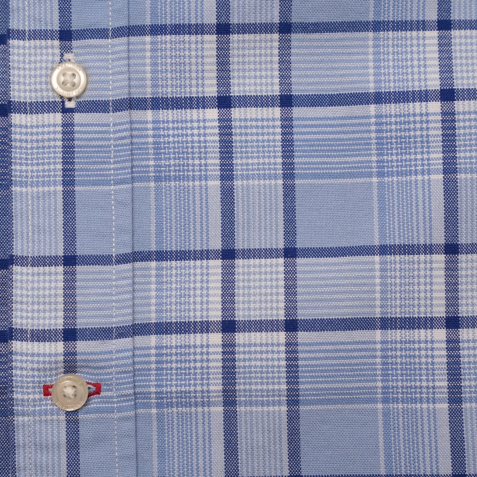 Cremieux Men’s Short-Sleeve Shirt XL Blue Check 100% Cotton NWT $75