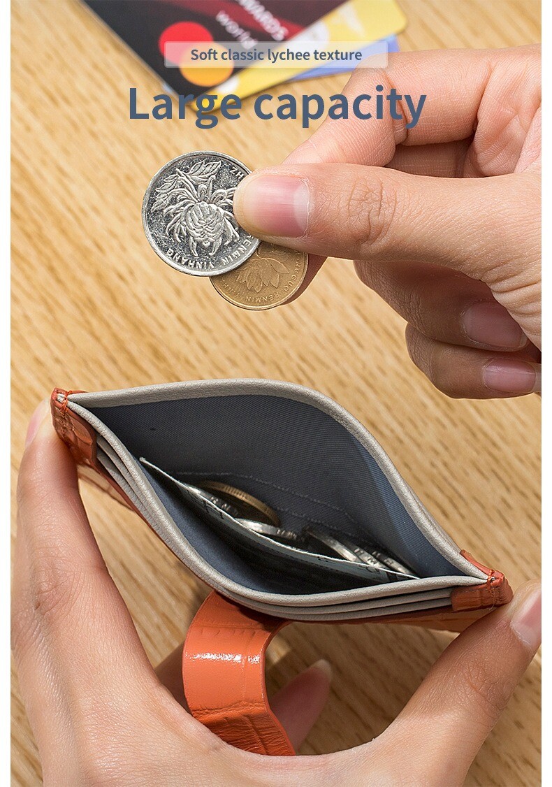 Hasp Slim Leather Front Pocket Wallet ID Credit Card Holders Mini Coin Purse US