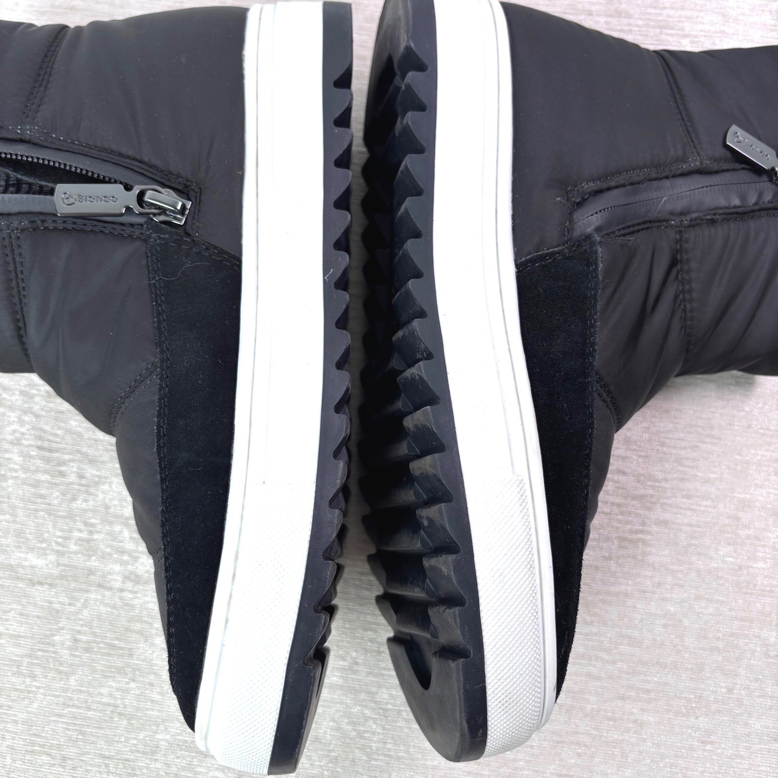 Blondo Water Proof Rain Snow Booties Black Suede Polyester Womens Sz 6