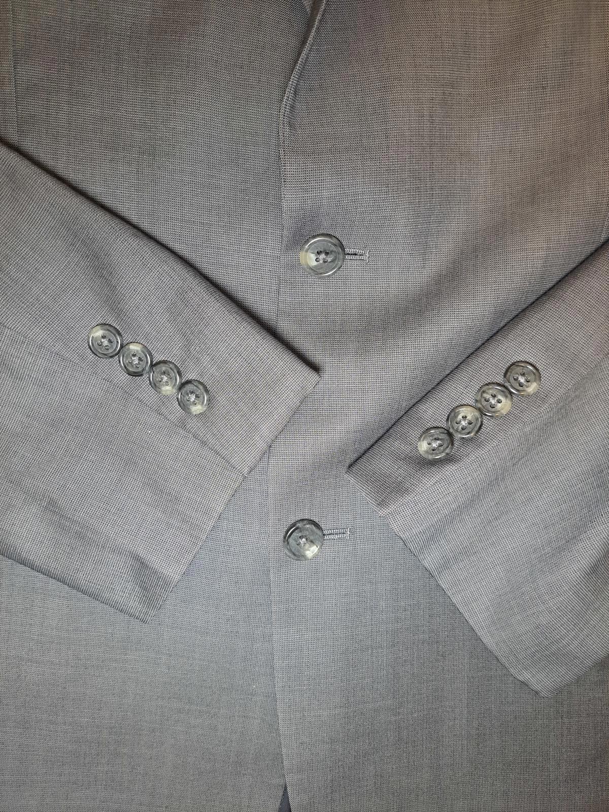 Jos A Bank Sport Coat Mens 43L Gray Wool Double Vented