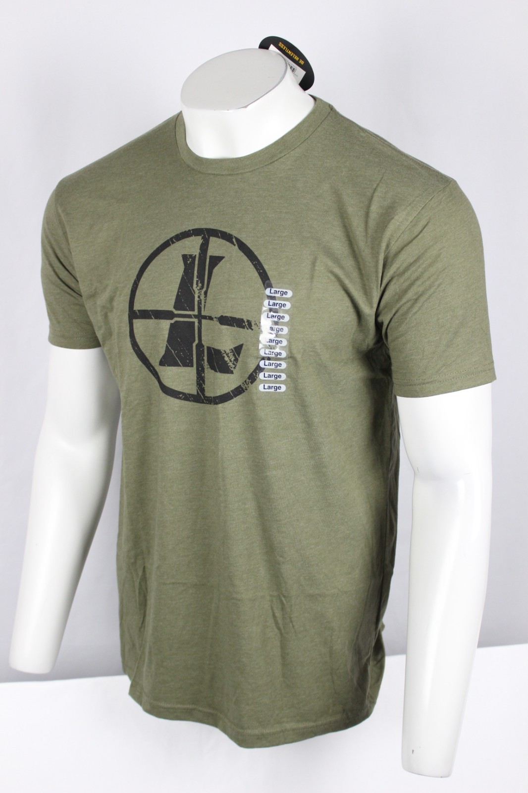 Leupold Men’s Distressed Reticle Tee Short Sleeve T Shirt L Large Military Green