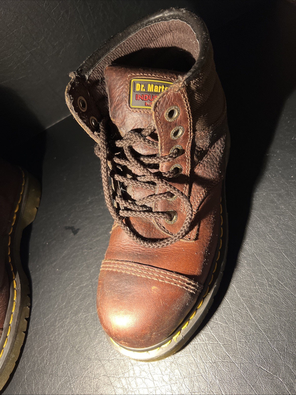 Dr. Martens Industrial Steel Toe Work Boots Brown Men’s US 7 UK 6 EU 39