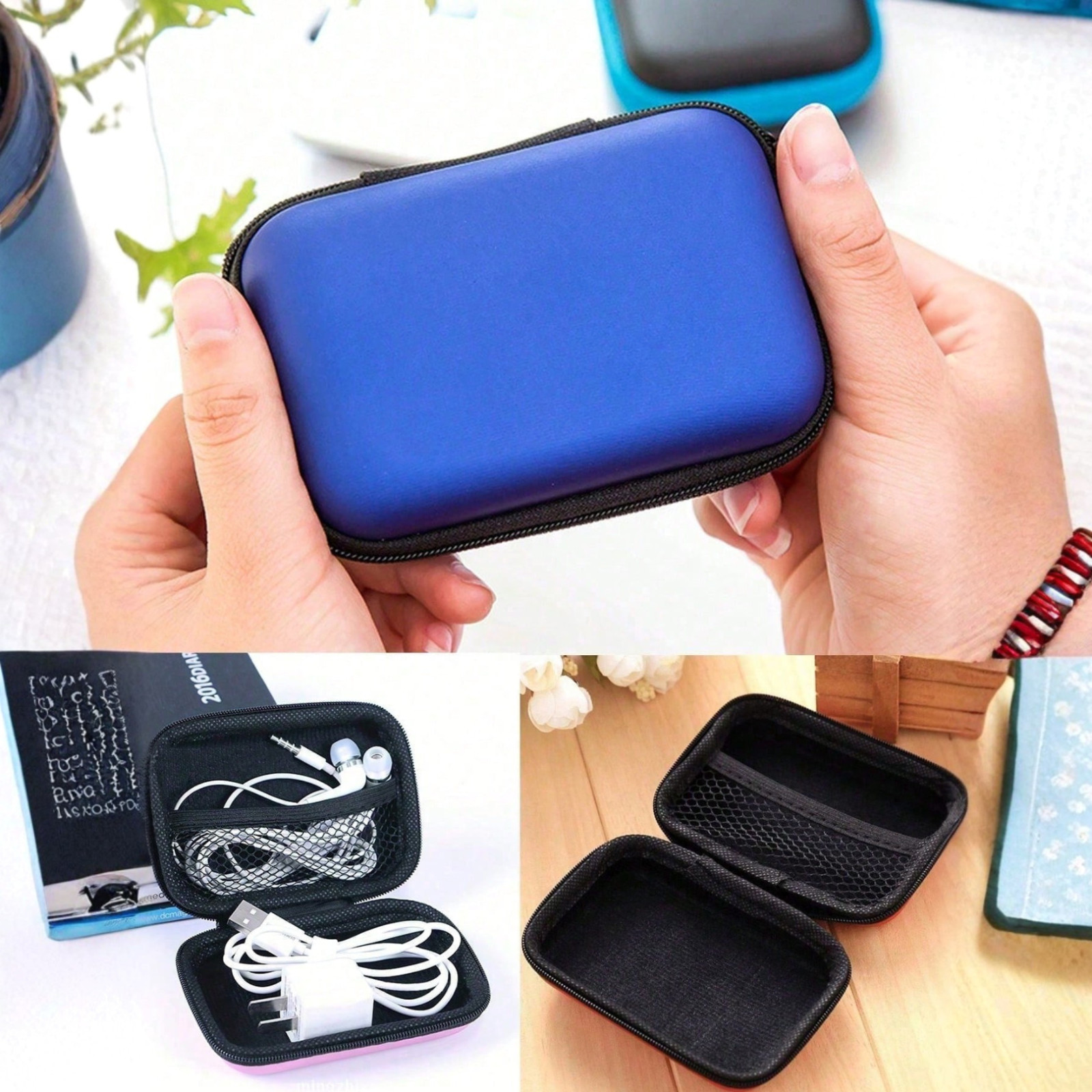 Headphone Bag Data Cable Storage Mini Coin Storage Bag Multi-uses Cosmetic Bag