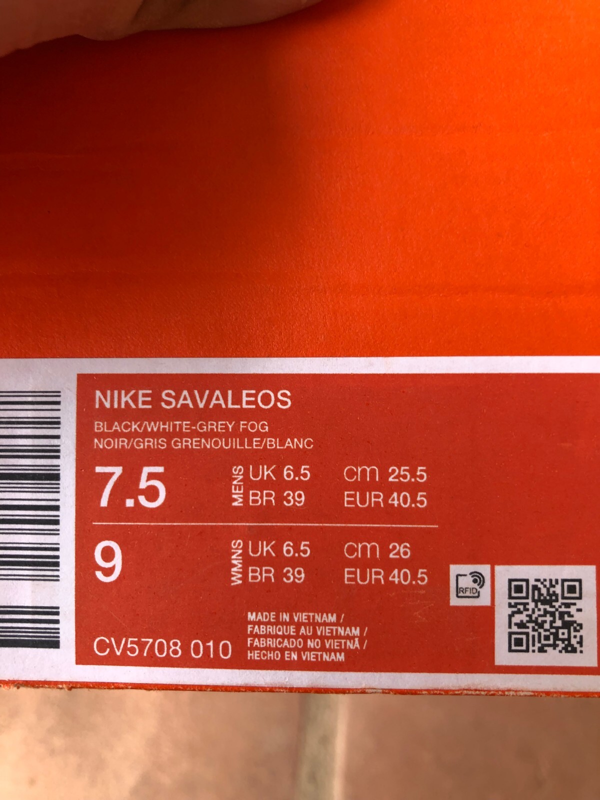 Men’s 7.5, Women’s 9 Nike Savaleos CV5708-010 Weight Lifting Training Shoes