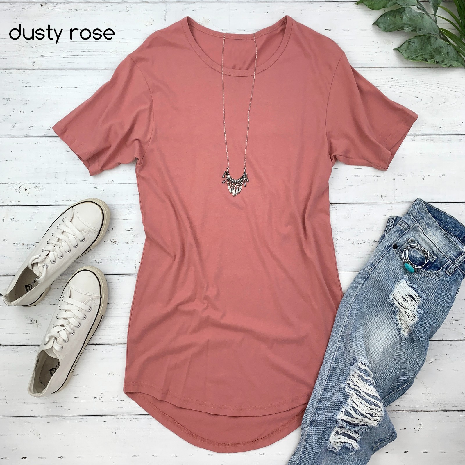 Womens Extra Long T-Shirt Tee | Cotton & Cotton Blend | Small – 2x