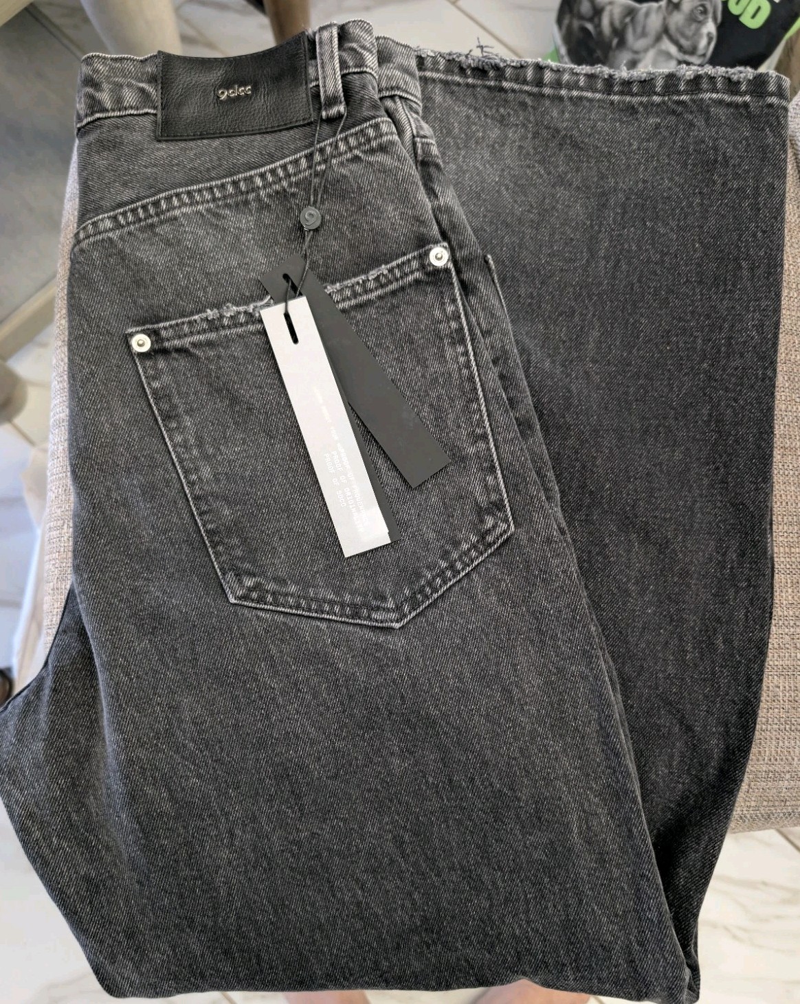9dcc Black Vintage Black Denim Jeans Wide Leg Baggy Men’s Size 30×32