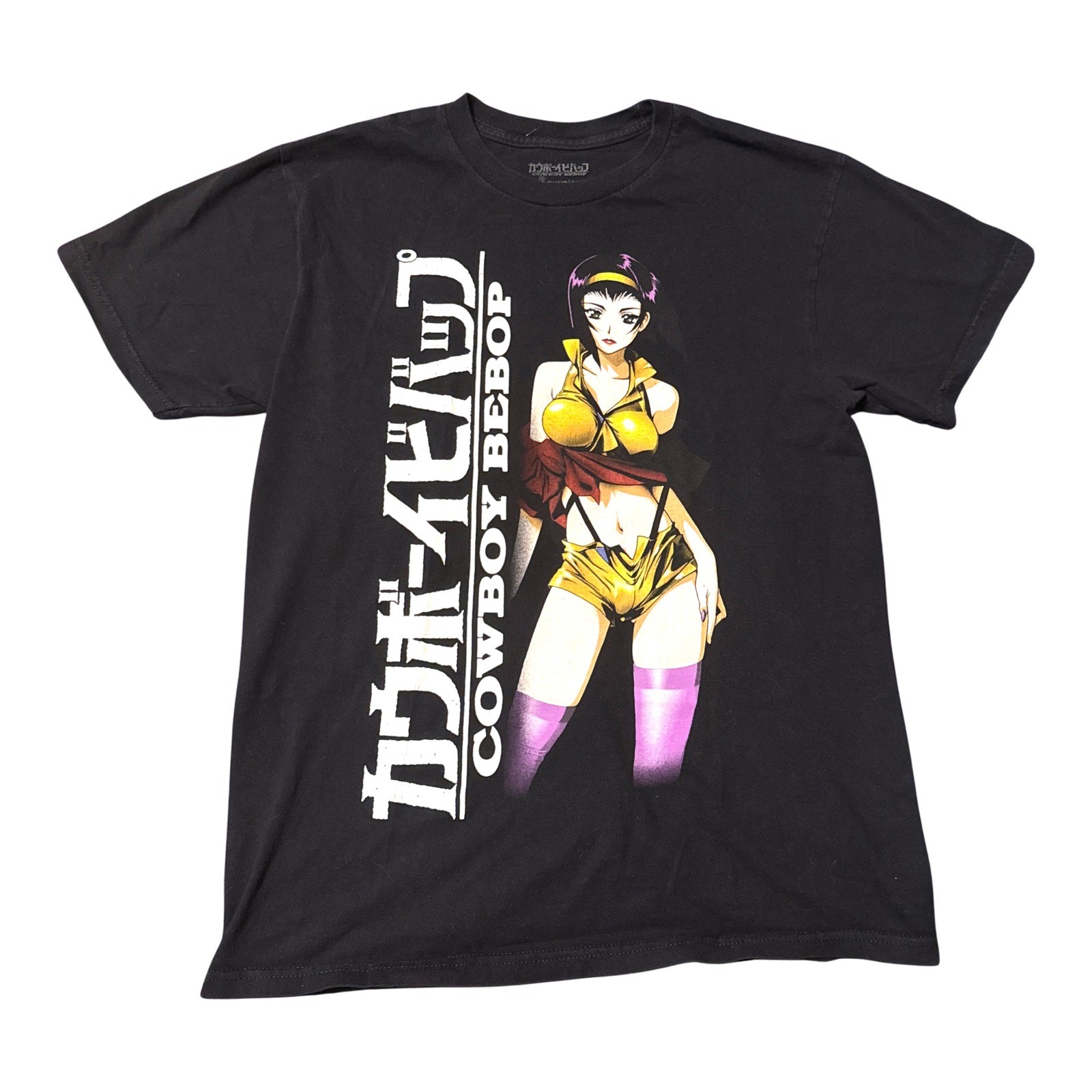 Cowboy Bebop Faye Valentine Mens Black Graphic T-Shirt Size M Anime Sunrise 2020